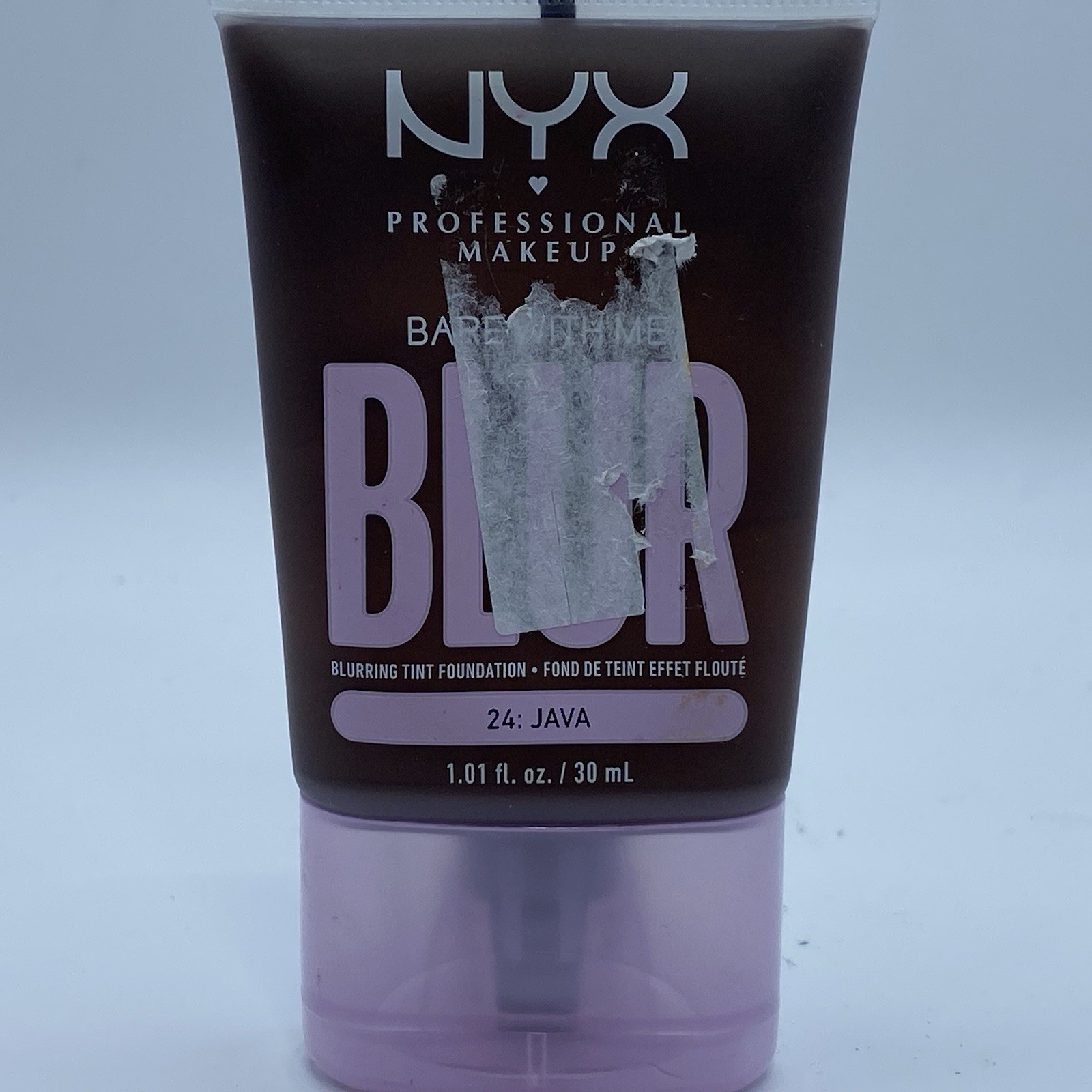 NYX MAKEUP BARE WITH ME BLUR Blurring Tint Foundation 24 Java Sealed
