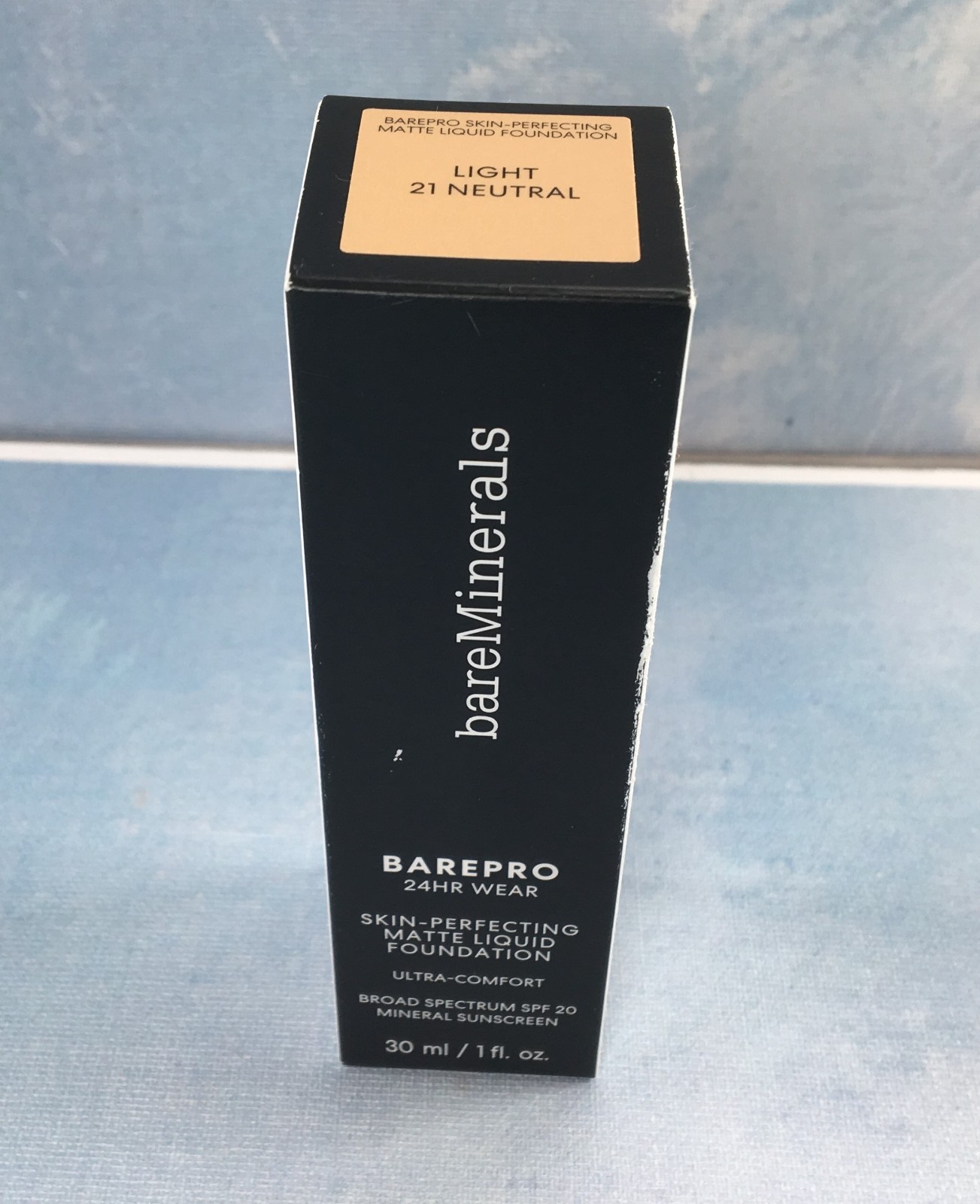 bareMinerals BarePro Liquid Foundation Light 21 Neutral, 1 oz, SPF 20, 9/2026