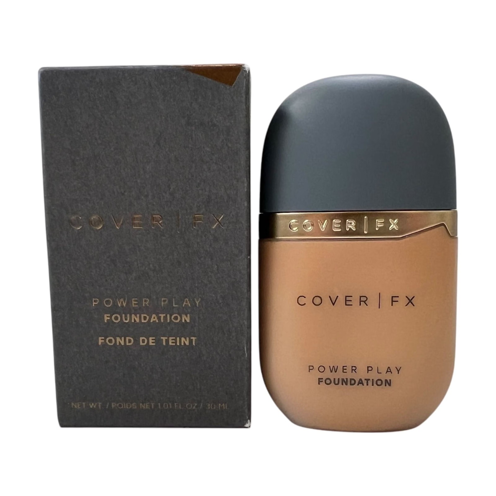 COVER FX Power Play Liquid Foundation Makeup 1.01 oz / 30 ml Full Size NIB
