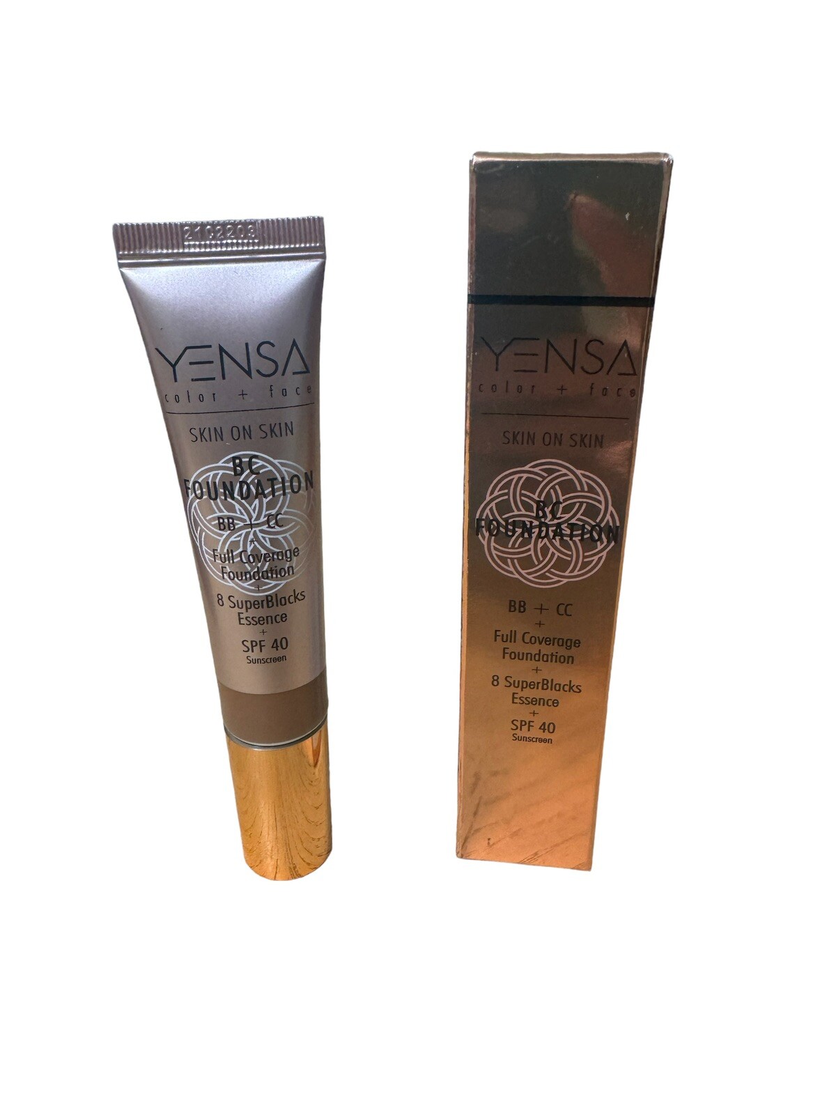 YENSA BC Foundation in Deep Warm+CC Full Coverage 1.1 fl oz/ 32mL Full Size New