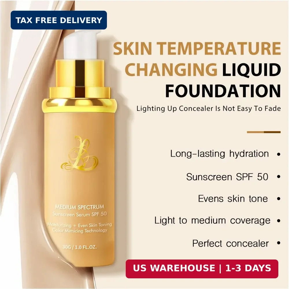 Foundation 4 in 1 – Color Changing Foundation, Medium Spectrum with SPF 50, Hypo
