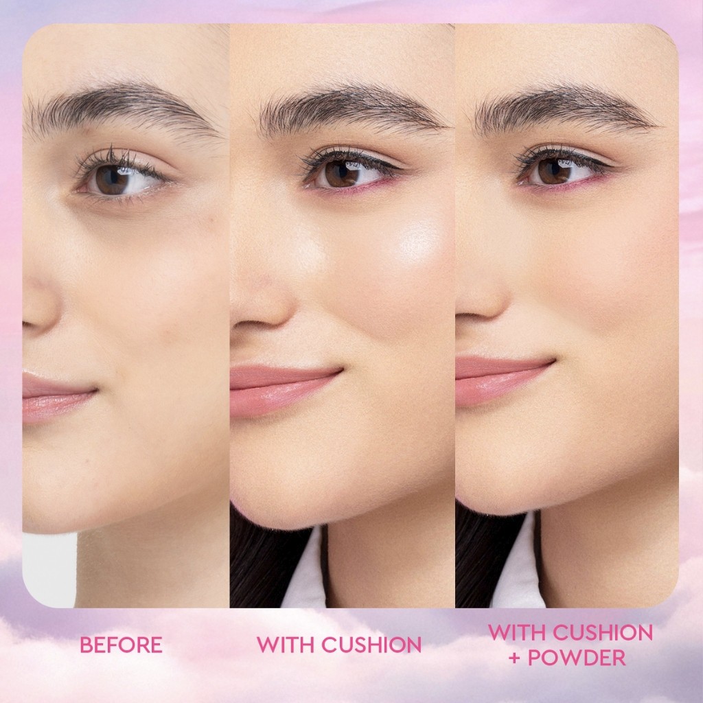 Glad2Glow Perfect Pair Cushion Powder Foundation Set Matte Finish 8H Shine-Free