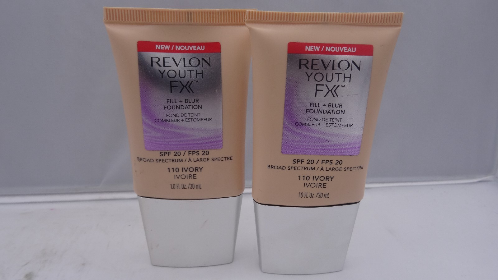 Revlon Youth FX Fill + Blur Foundation SPF 20 – 110 Ivory – Lot Of 2
