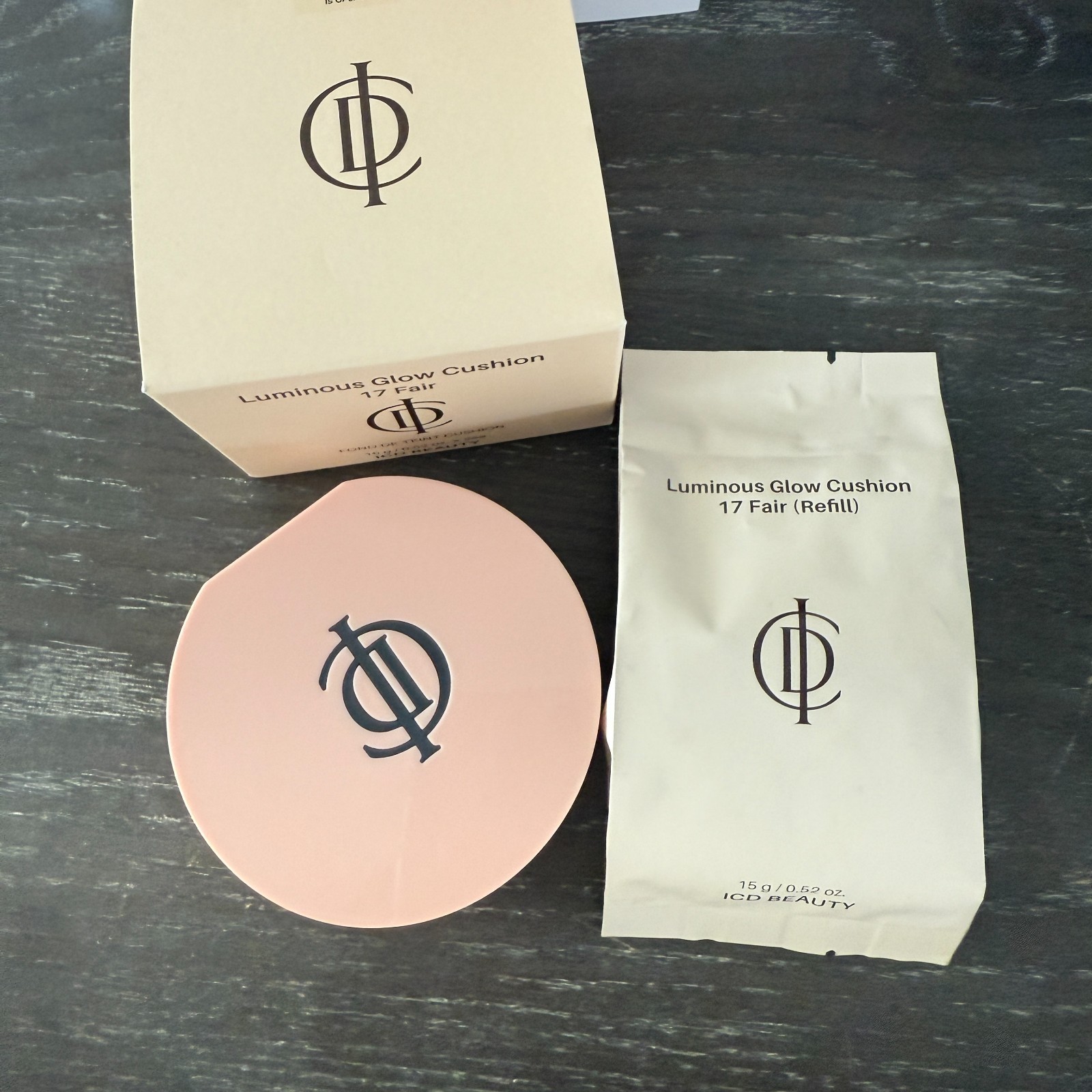 INCELLDERM ICD Beauty Luminous Moist Cushion & Refill Set SPF 50 2 Shade
