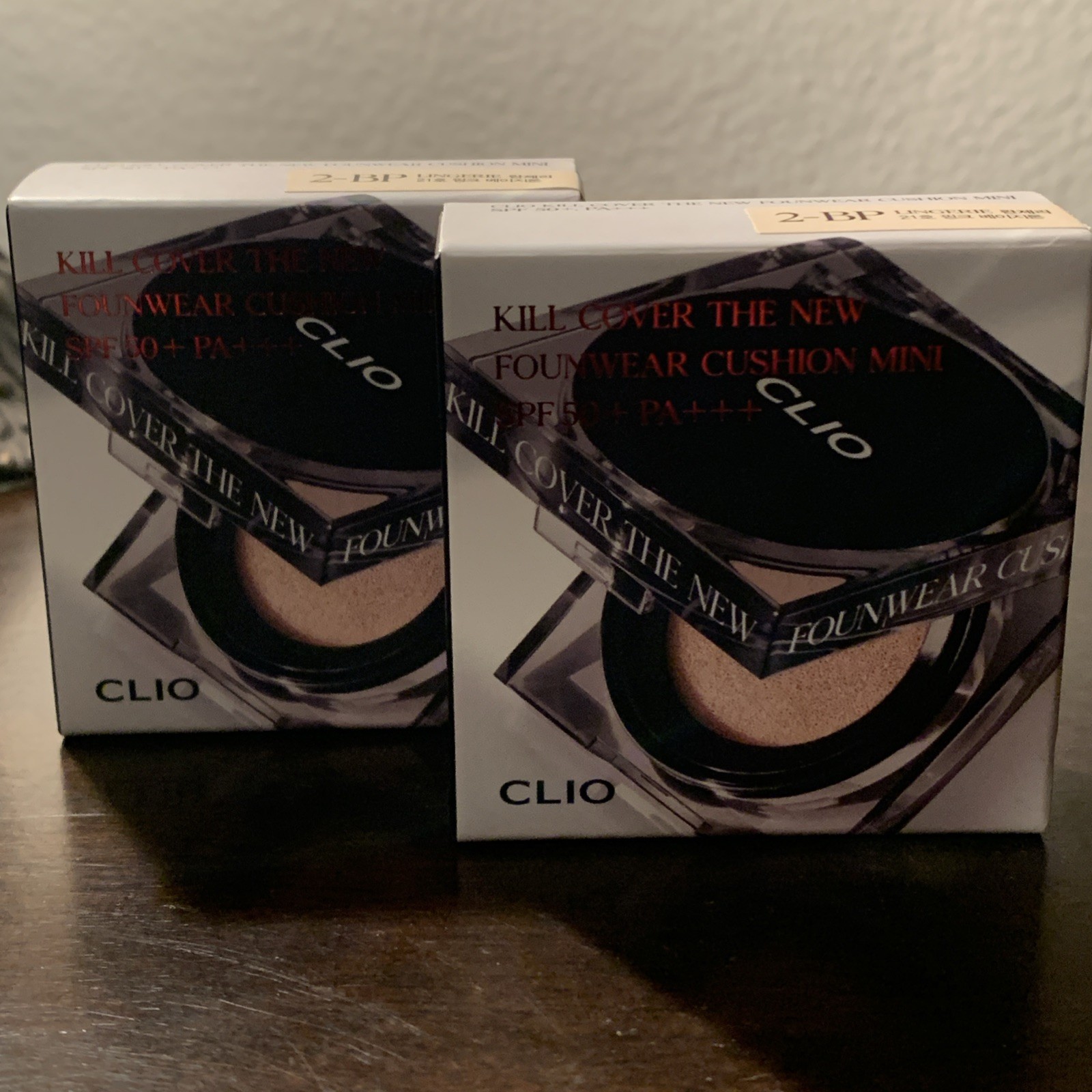 NIB Clio Kill Cover New Foundation Cushion Mini SPF 50 2-BP Lingerie 5g Lot Of 2