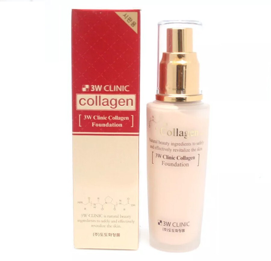 3W CLINIC/Collagen Foundation 50ml(2 Options) Perfect Cover BB/K-Beauty Holic