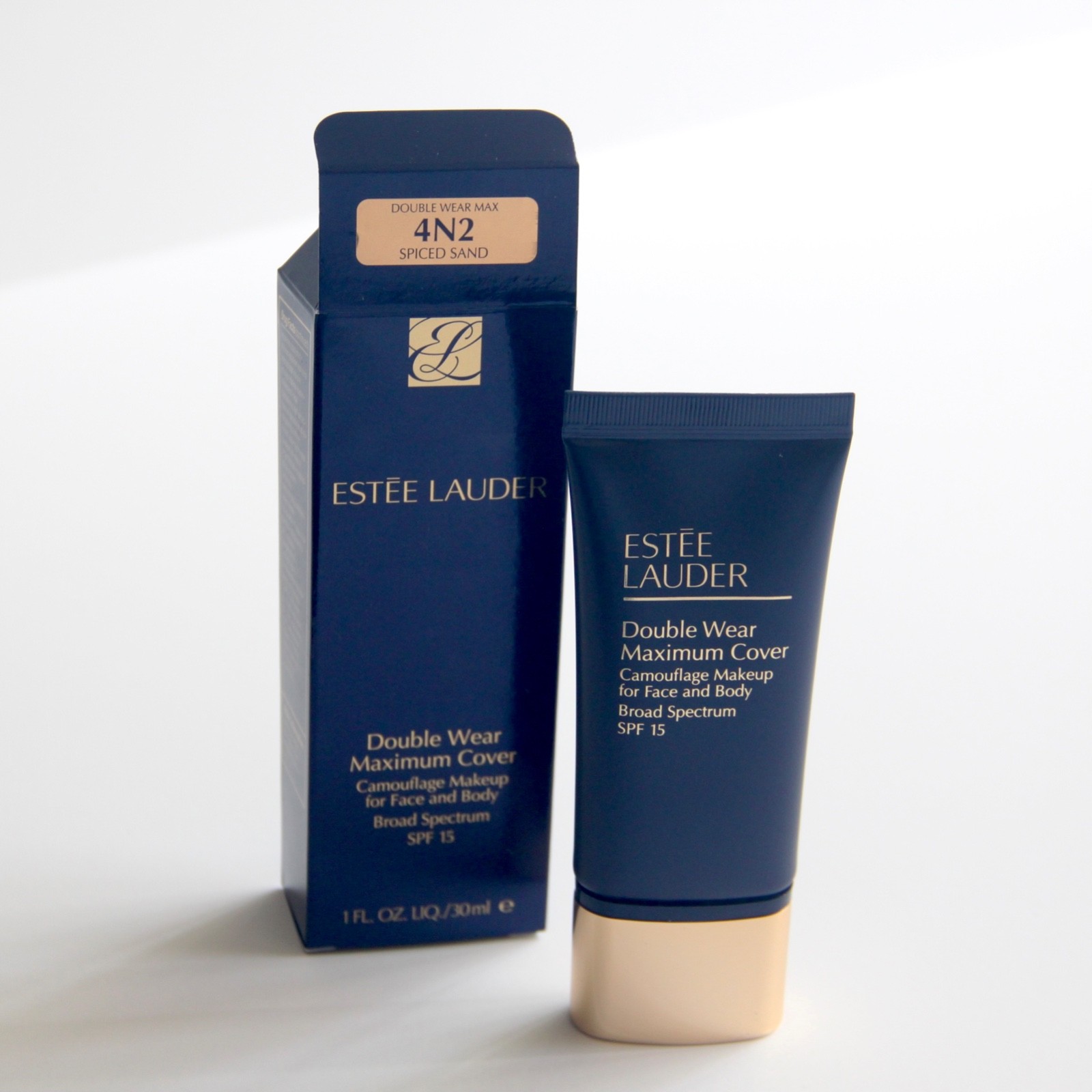 ESTEE LAUDER Double Wear Maximum Cover 4N2 Spiced Sand 1 Oz SPF 15 Sealed In Box