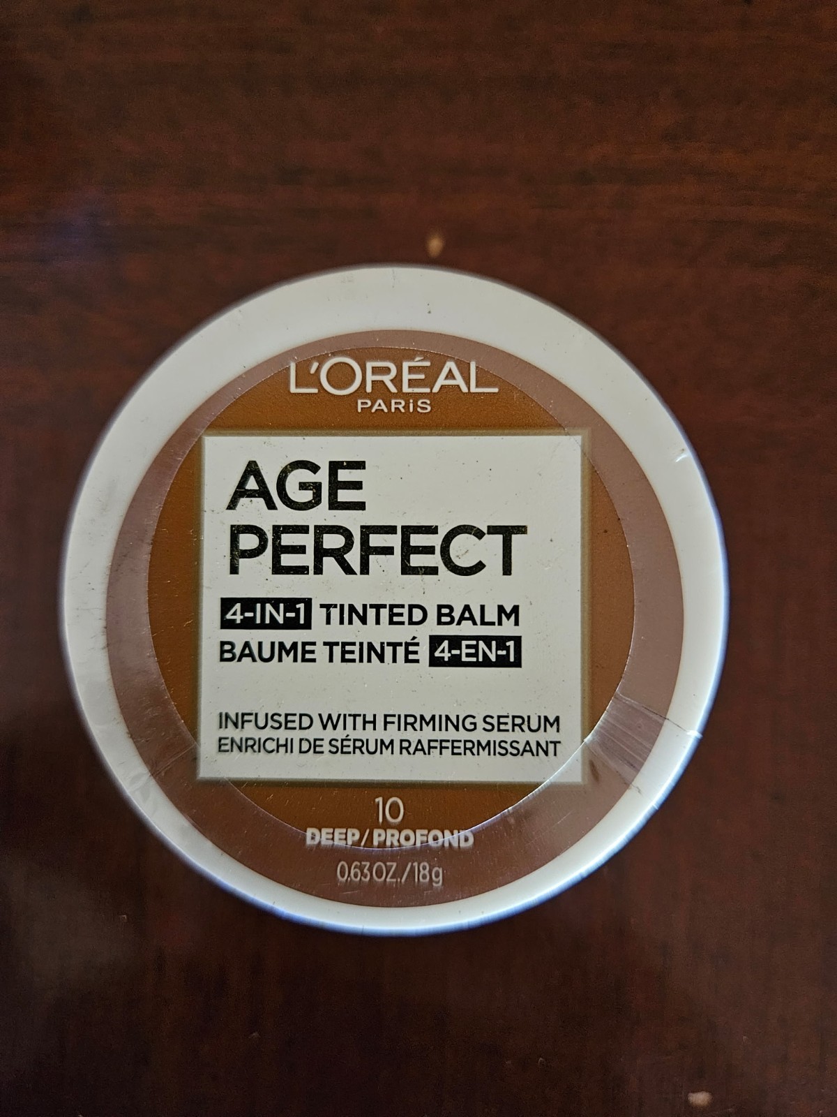 SEALED L’Oreal Paris AGE PERFECT 4-in-1 Tinted Balm 10 Deep Profound .63 oz