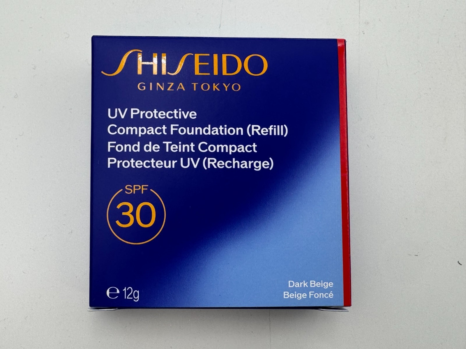 SHISEIDO UV PROTECTIVE COMPACT FOUNDATION DARK BEIGE (REFILL) SPF30 NEW IN BOX
