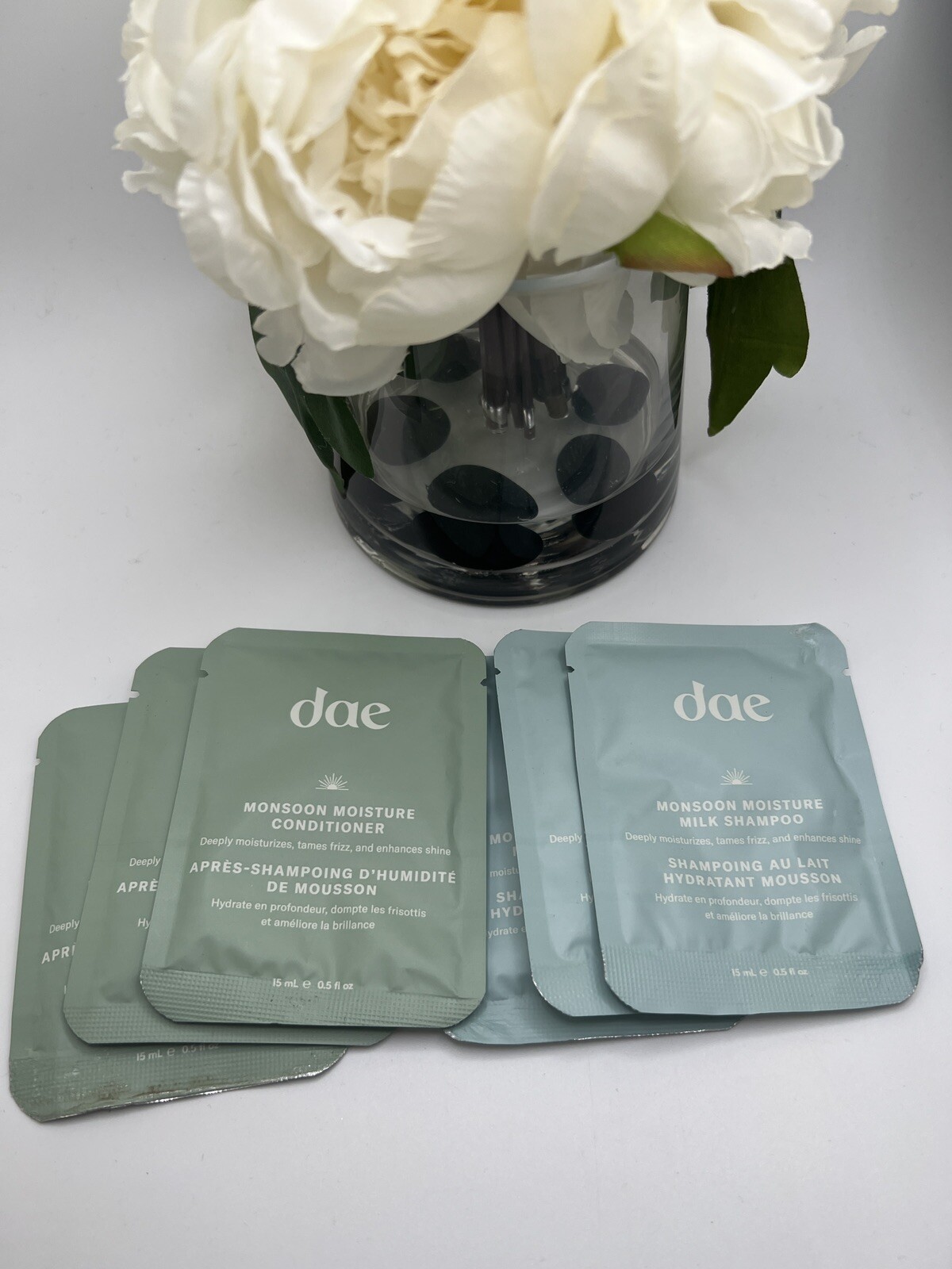 3 x DAE Signature Shampoo and Conditioner Sample Sets 15 ml / 0.5 oz each NEW