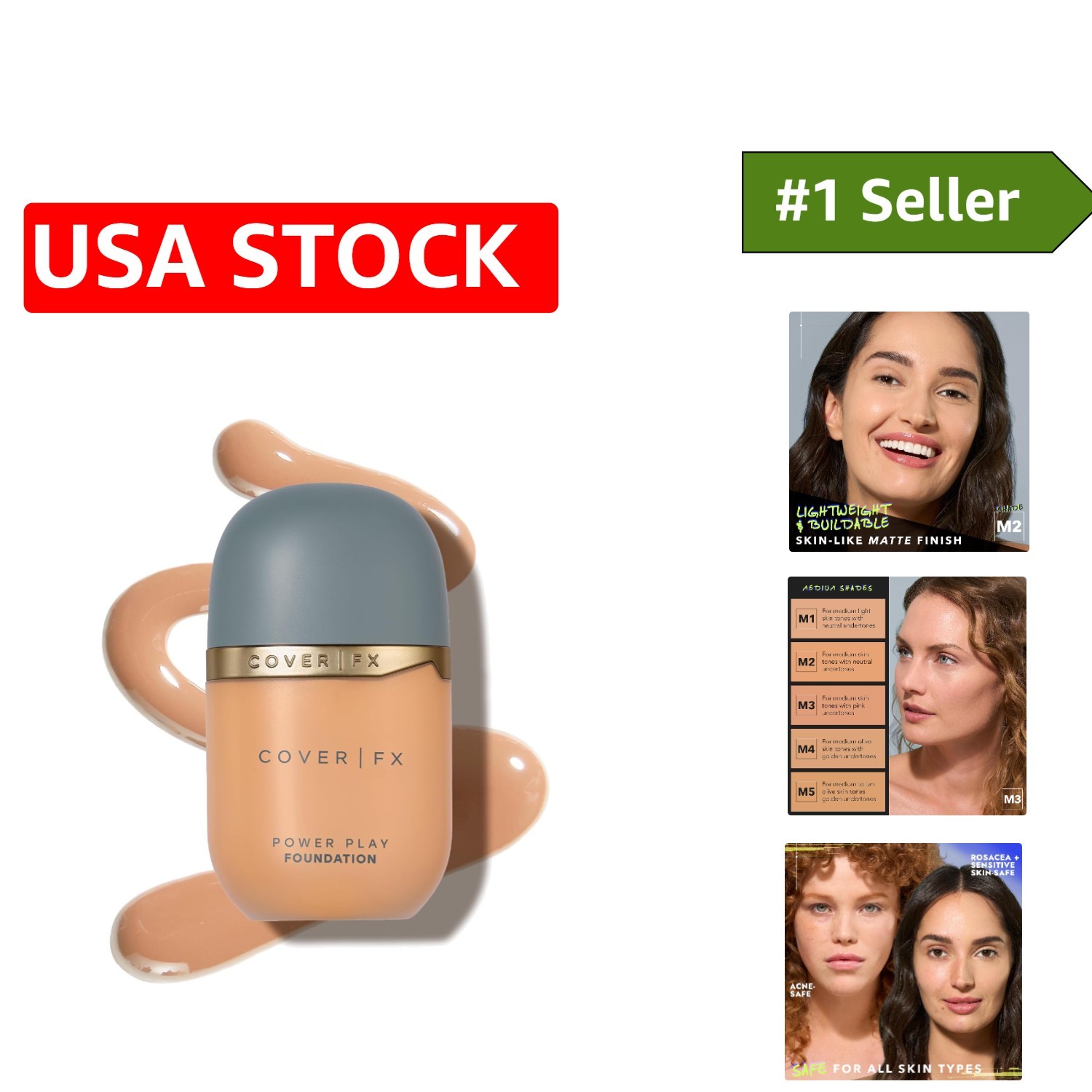 Power Play Foundation – Shade M2: Long-lasting Full Coverage, Weightless Finish