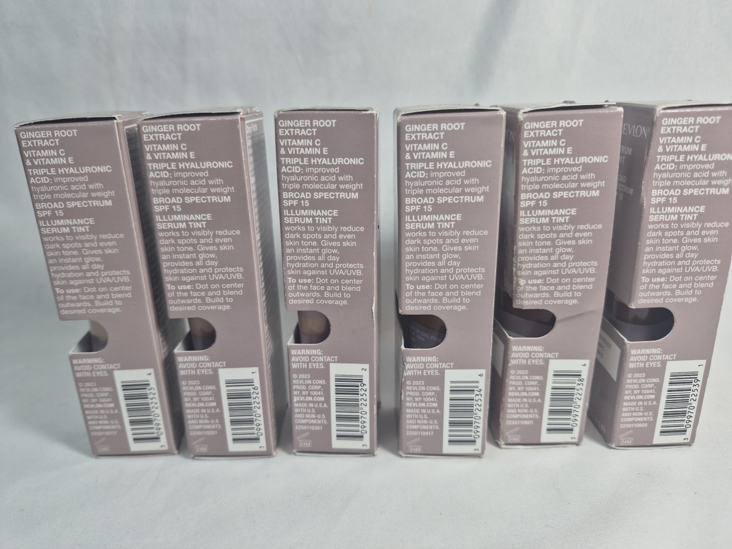 6- Revlon Illuminance Serum Tint SPF 15 Mixed Colors Makeup .94oz/28ml NEW EX25