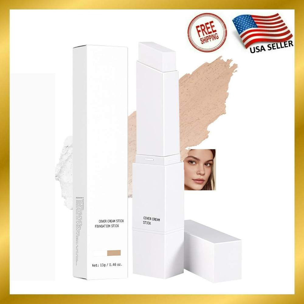Cover Cream Stick, Korean Portable Color-Changing Foundation Stick, Medium to Fu
