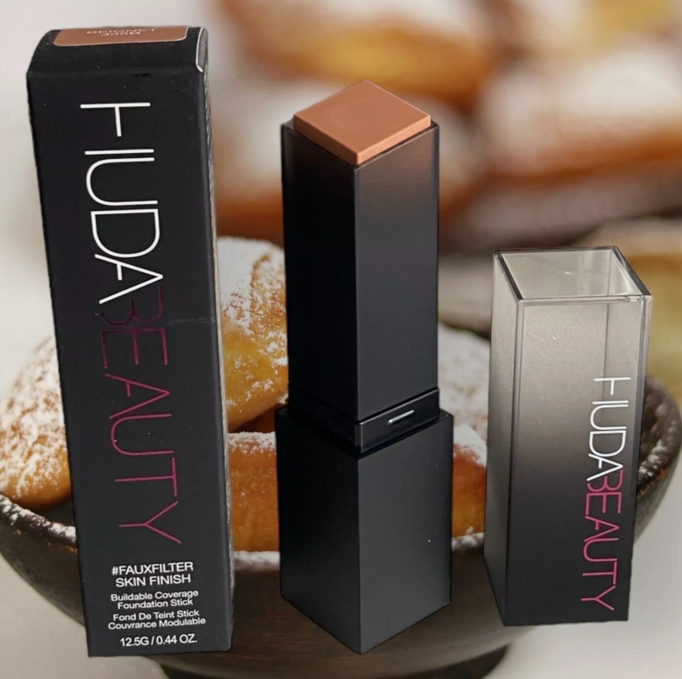 Huda Beauty Fauxfilter Skin Finish Foundation Stick Beignet 335B .44 oz NEW
