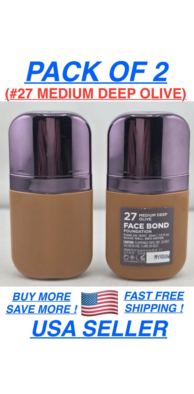 URBAN DECAY ~ FACE BOND WATERPROOF FOUNDATION UP TO CHOOSE YOUR SHADE 1 Oz NWOB