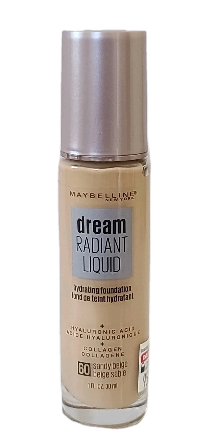 Maybelline Dream RADIANT LIQUID Foundation BROKEN SEAL # 60 SANDY BEIGE