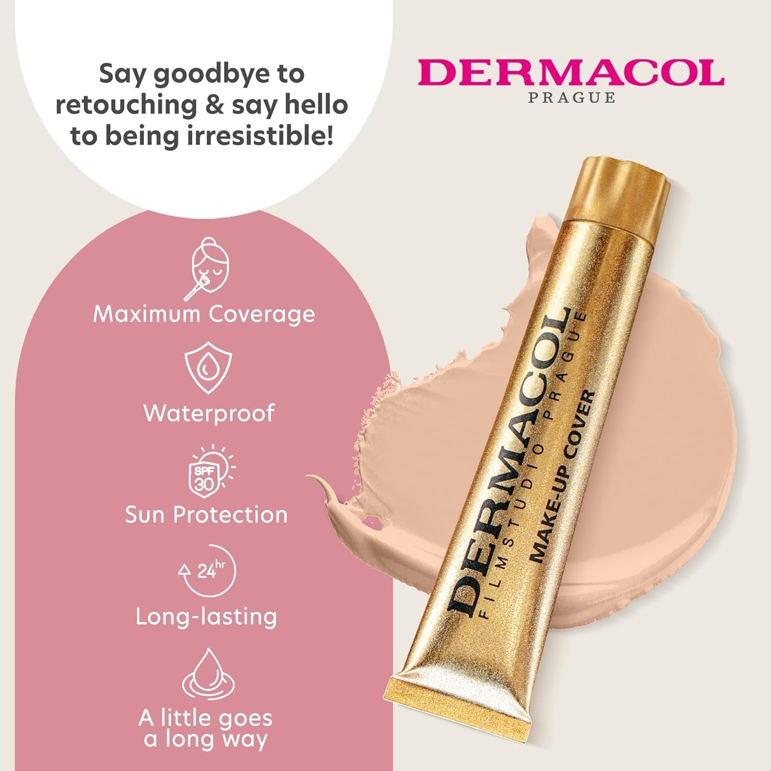 Hypoallergenic Full Coverage Matte Foundation SPF 30 – 30g Tube in Shade 208