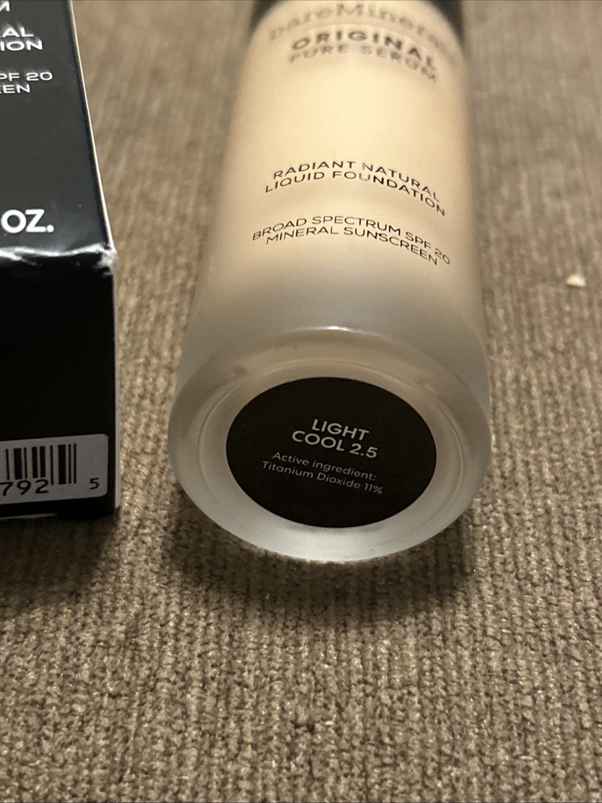 BareMinerals 0riginal Pure Serum Liquid Foundation SPF20 2 Light Cool 2.5 New
