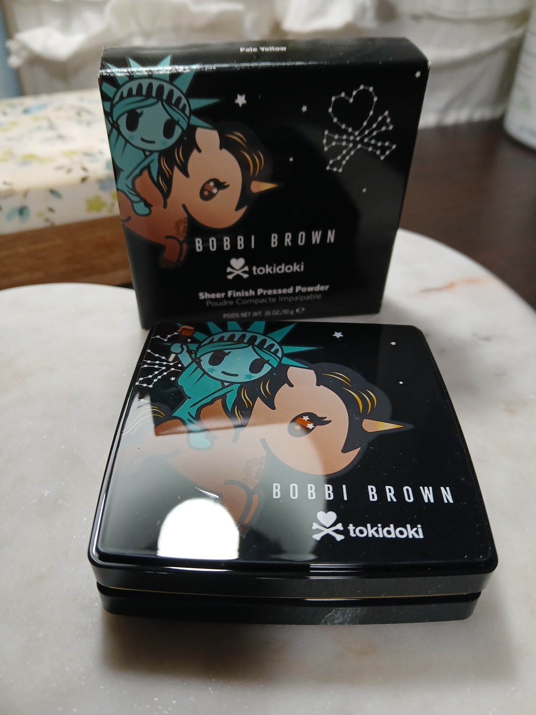 Bobbi Brown x Tokidoki Sheer Finish Pressed Powder Pale Yellow 0.35 oz/10g New