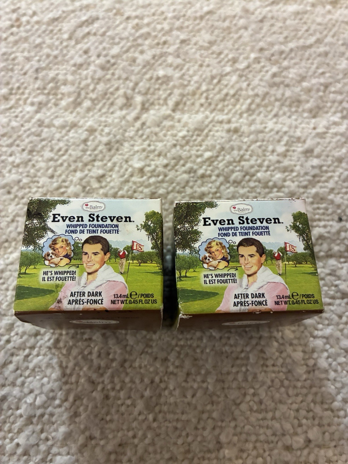 2 PACK Even Steven Whipped Foundation By The Balm Shade After Dark 0.45oz NEW