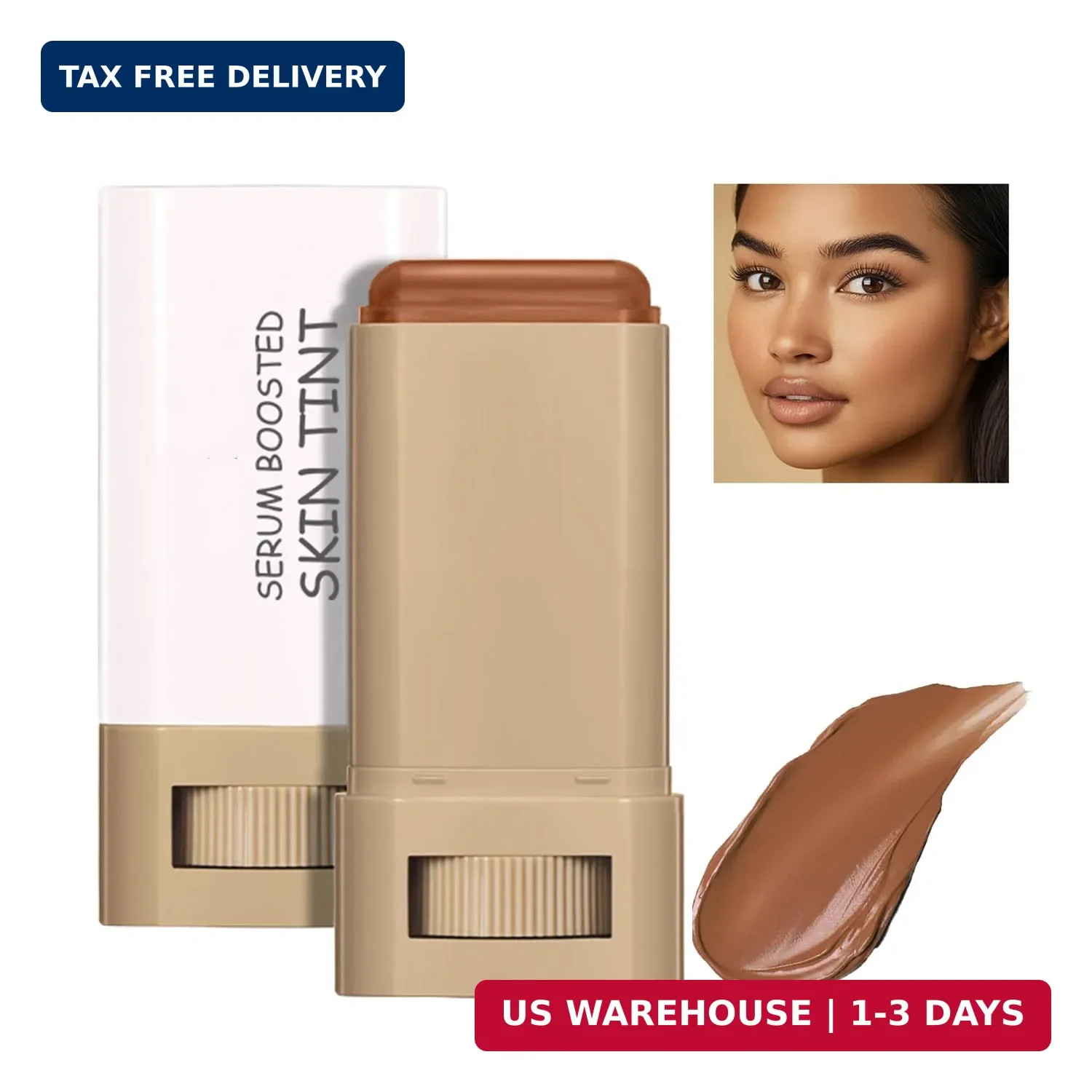 Foundation Stick – Skin Tint & Contour Stick, Serum-Boosted Beauty Balm, Buildab