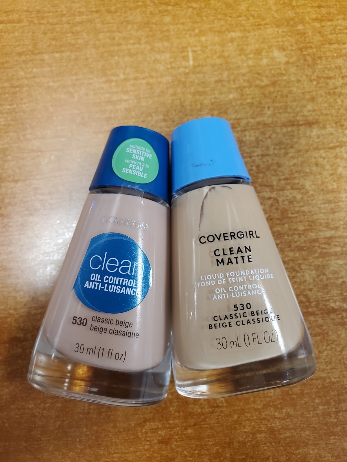 2 Pack: Covergirl Clean Matte Liquid Foundation #530 Classic Beige (0217-R8P3a)