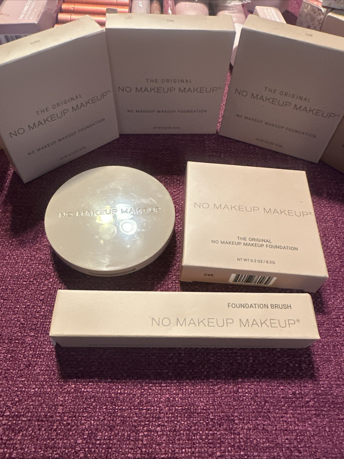 The Original NO MAKEUP MAKEUP Foundation Tan New With Brush