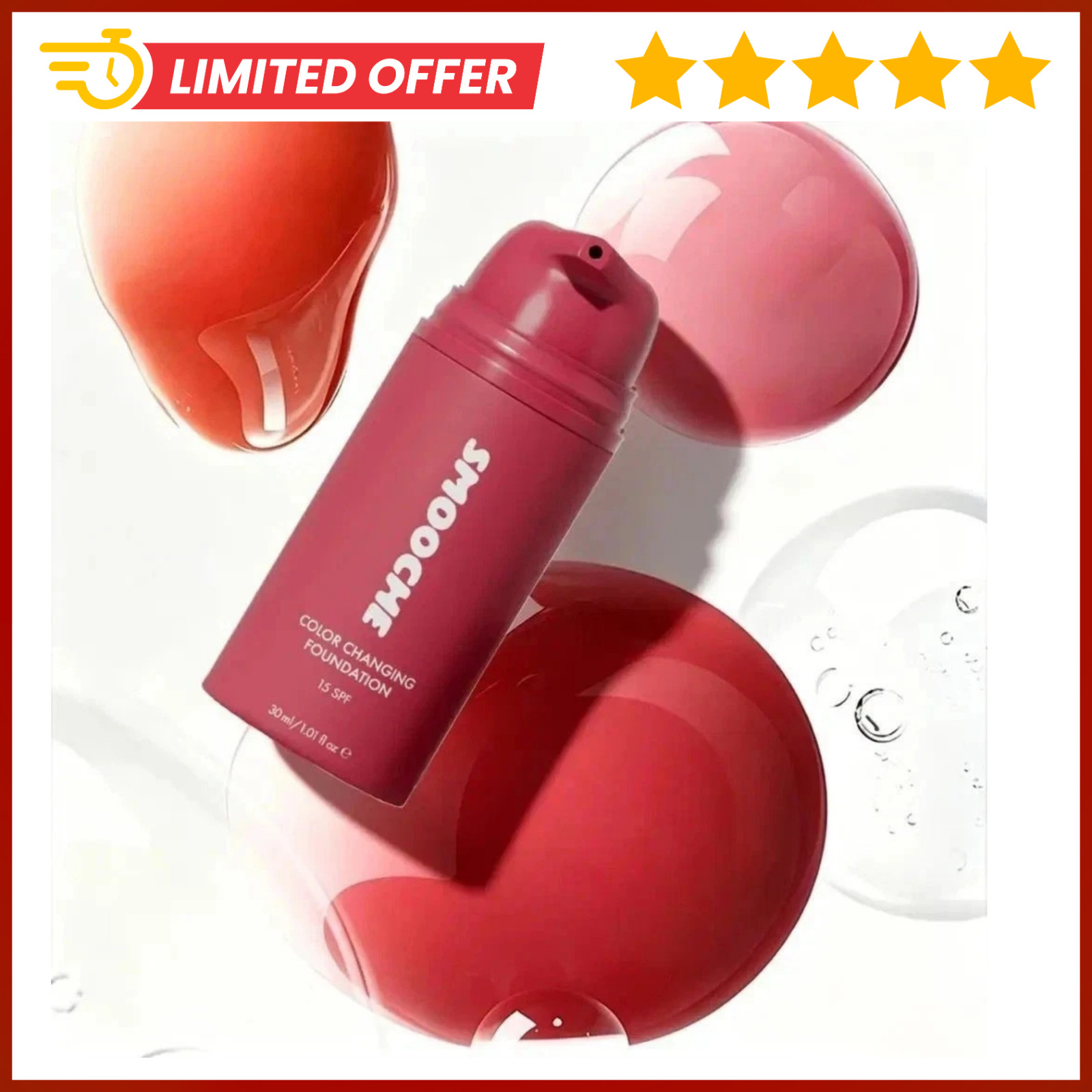 Smooche Foundation Korean, Smooche Color Changing Foundation, For All Skin Types