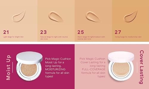 Magic Cushion Foundation 2 Pack – Light Beige, Flawless Coverage, Dewy Finish, E