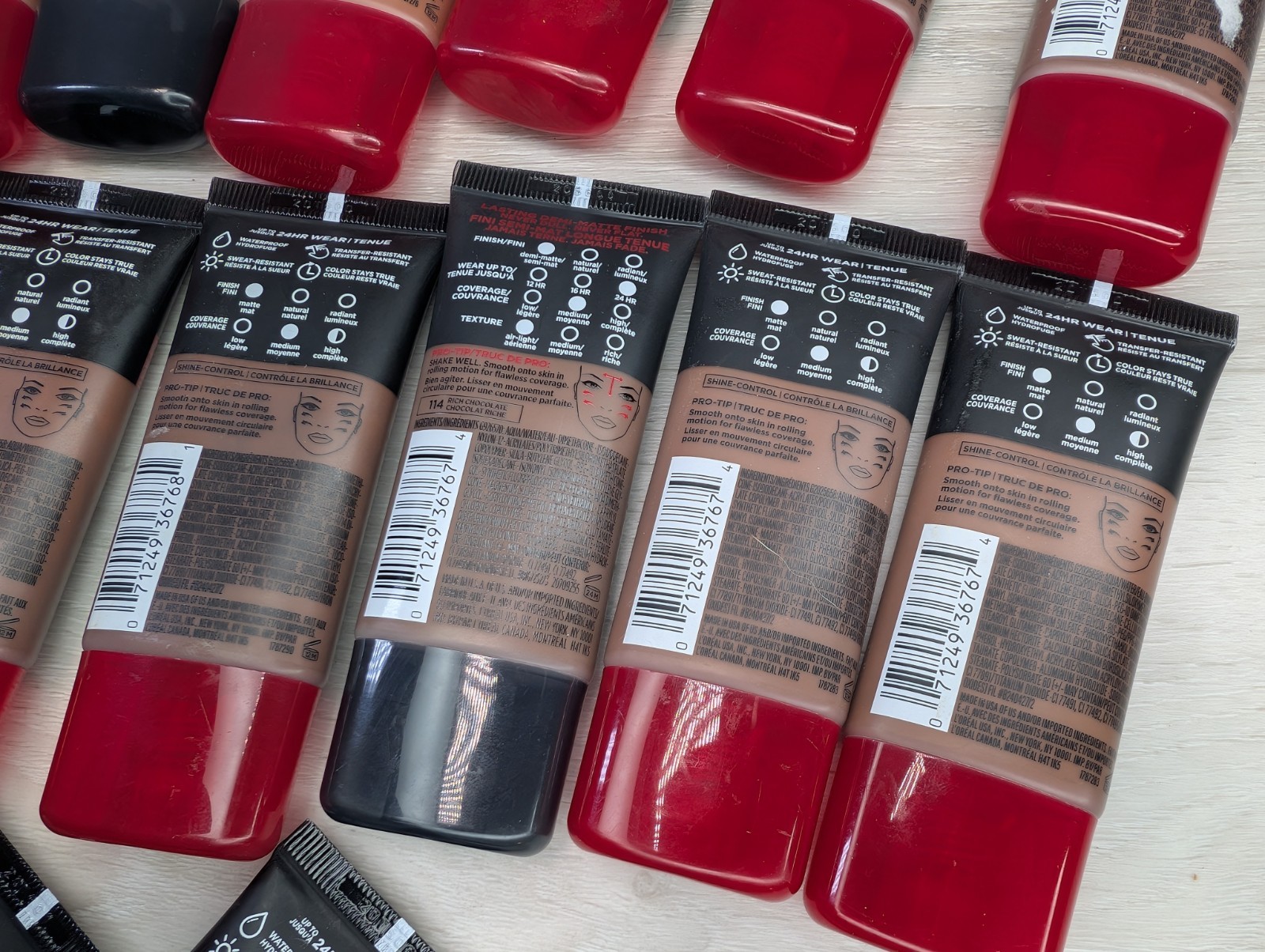 (LARGE LOT – 17) L’Oréal Paris Infallible Pro Matte Foundation 1.0 FL.OZ. Tubes