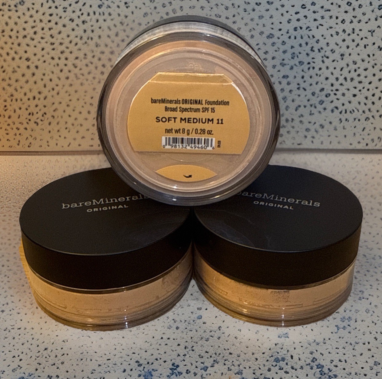 3 Pack – bareMinerals Soft Medium 11 – Original SPF 15 Foundation, 8g / 0.28oz