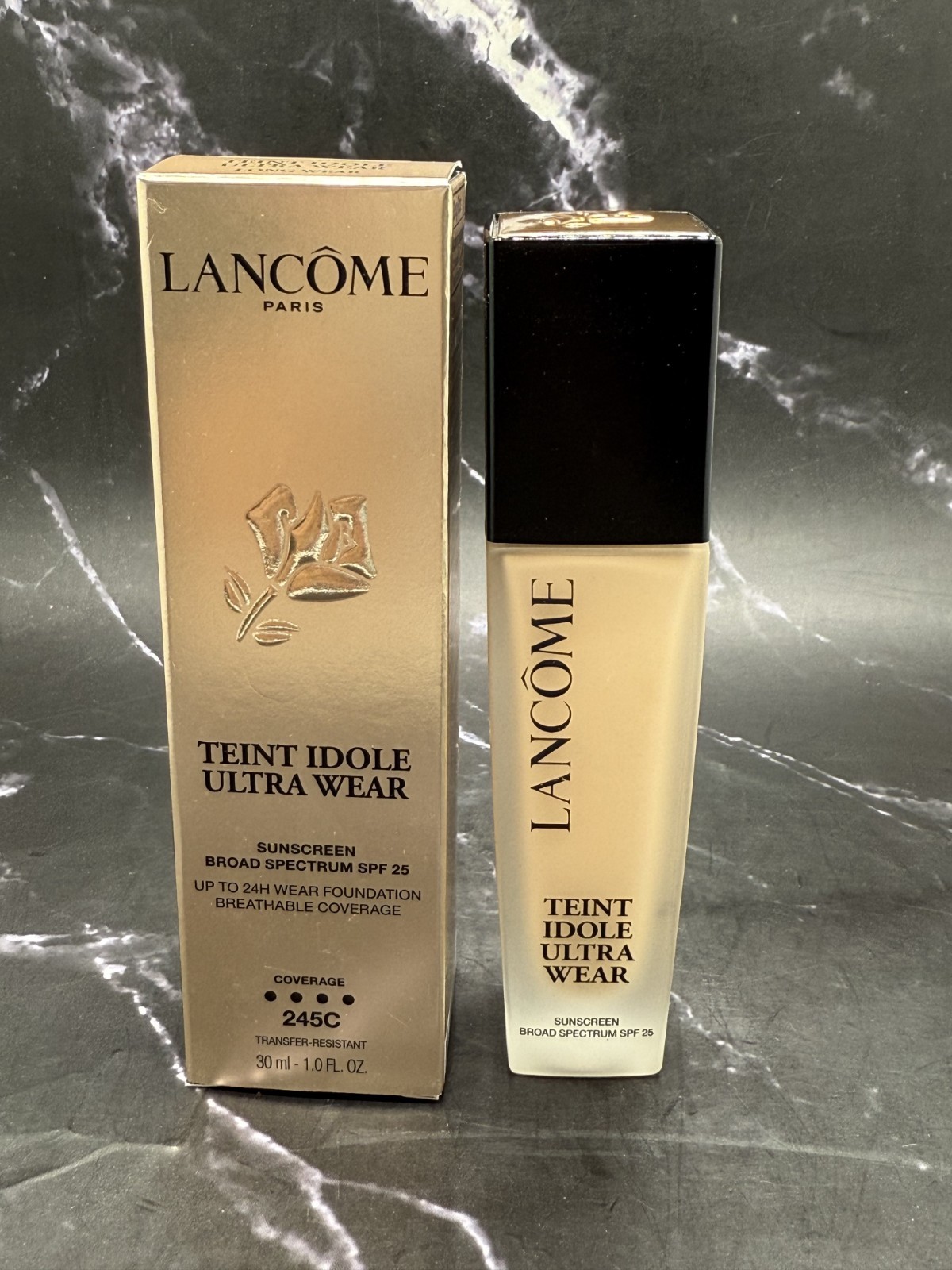 Lancome Teint Idole Ultra Wear Longwear 24H Foundation SPF 25 – 245C – 1 oz Box