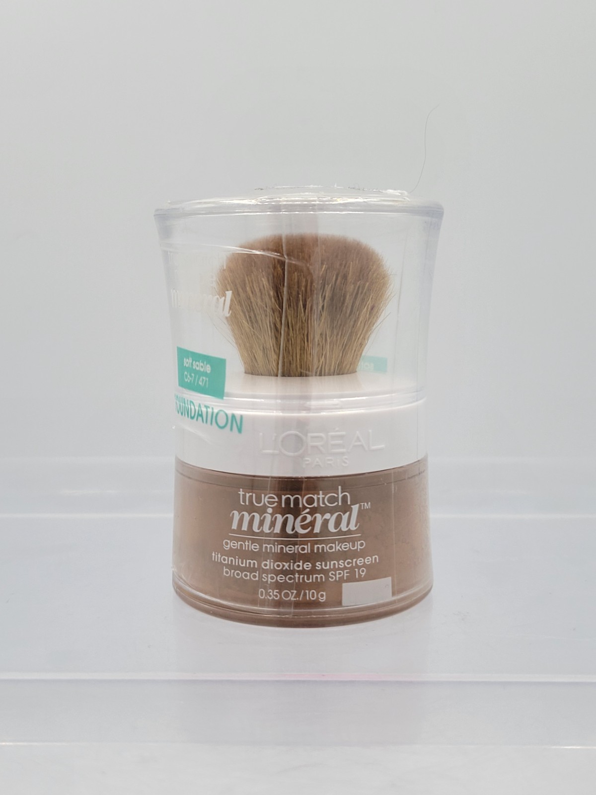 L’Oreal True Match Mineral Powder Foundation Soft Sable C6-7 w/ Brush SPF19