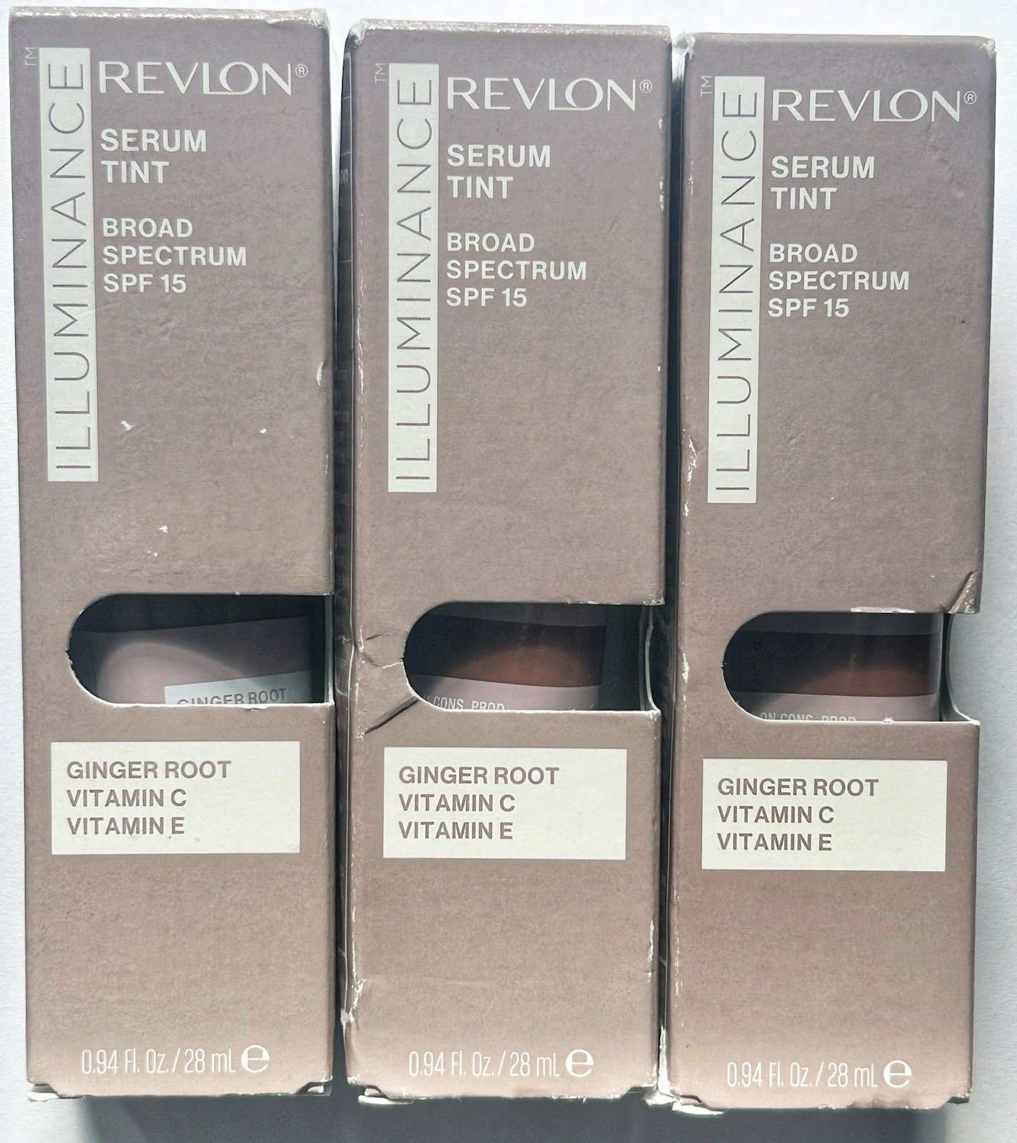 Revlon Illuminance Serum Tint Lot of 3 605 Rich Mahogany Exp 2025