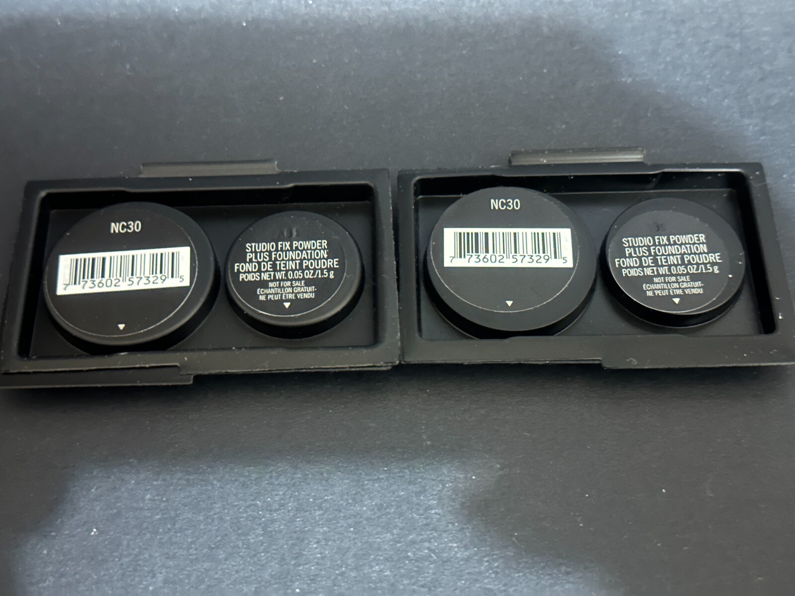 Mac Studio Fix Powder Plus Foundation NC30 travel size 0.05oz / 1.5g lot of 2