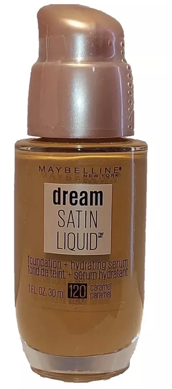 Maybelline Dream Satin Liquid Foundation Hydrating Serum 120 Caramel *NEW*