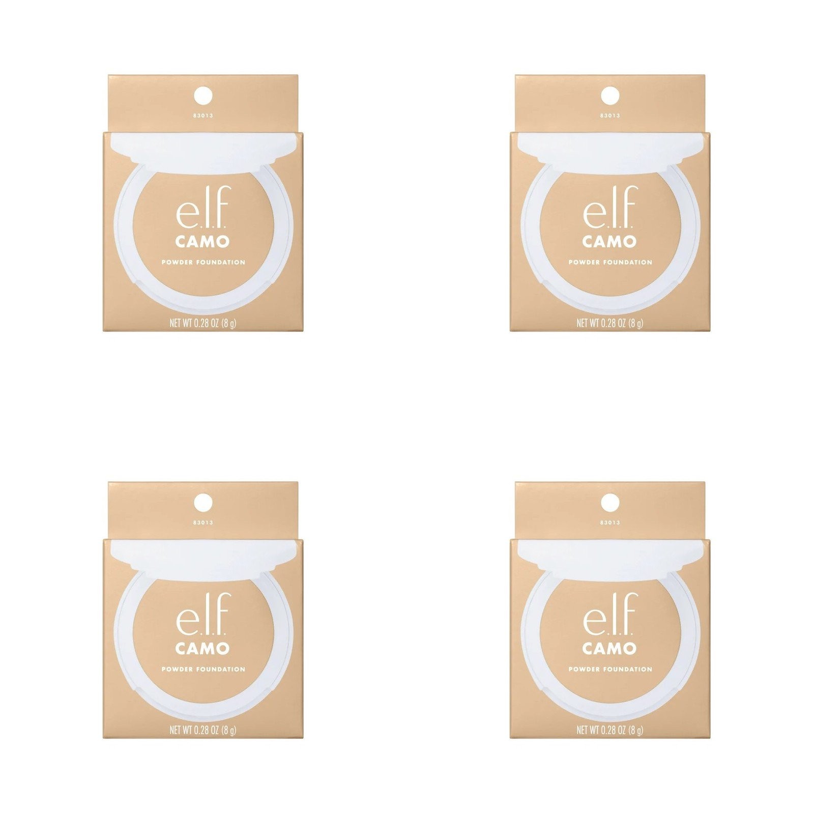 e.l.f. Camo Powder Foundation, Fair 240 W, Pack of 4