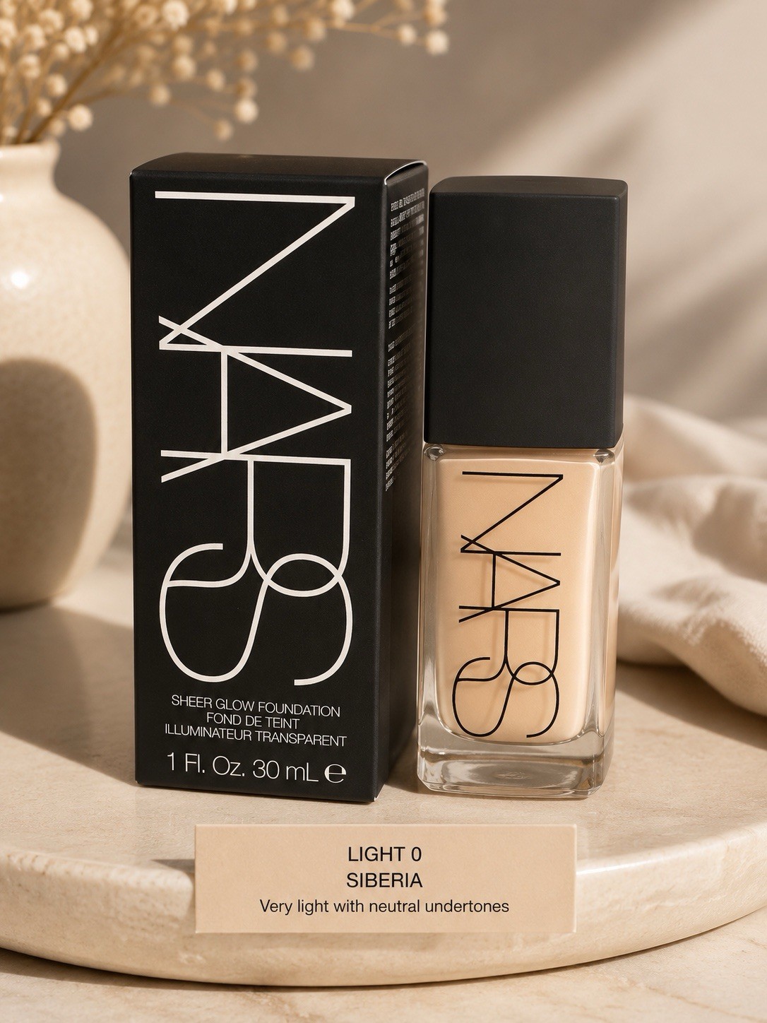 Nars Sheer Glow Foundation Shade: Light 0 Siberia