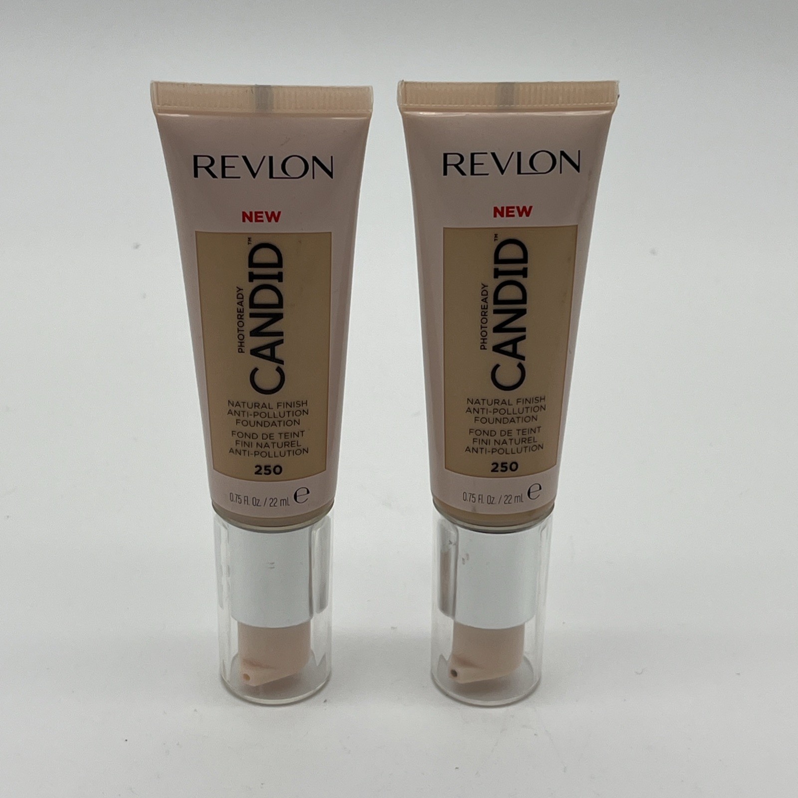 2x Revlon PhotoReady Candid Natural Finish Foundation, 250 Vanilla, 0.75 fl. oz.