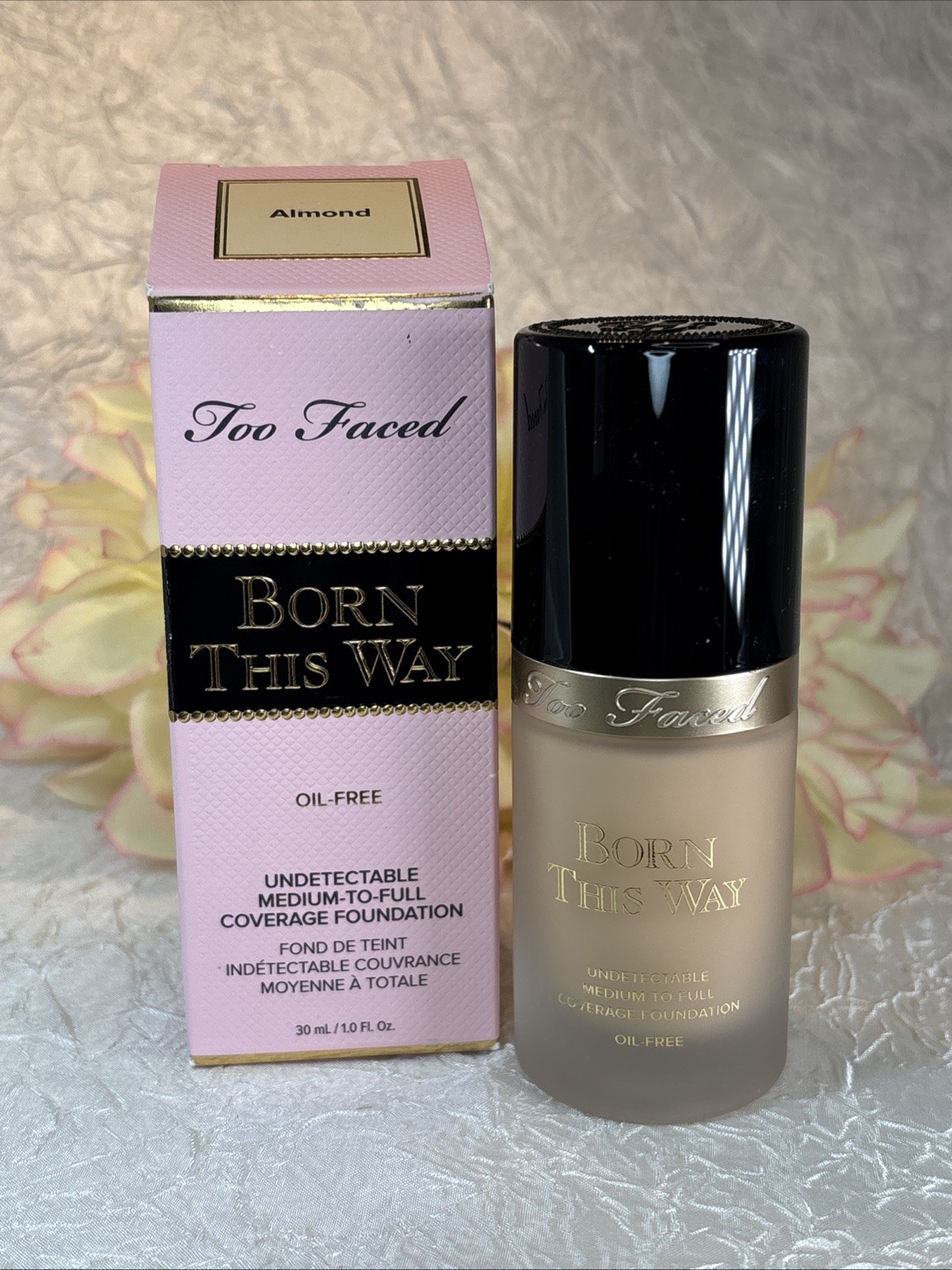 Too Faced Born This Way Oil Free Undetectable Foundation – ALMOND – 1oz NIB FREE