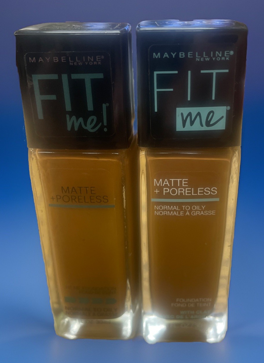Maybelline Fit Me! Matte + Poreless Foundation 356 Warm Coconut Lot Of 2 Bottles