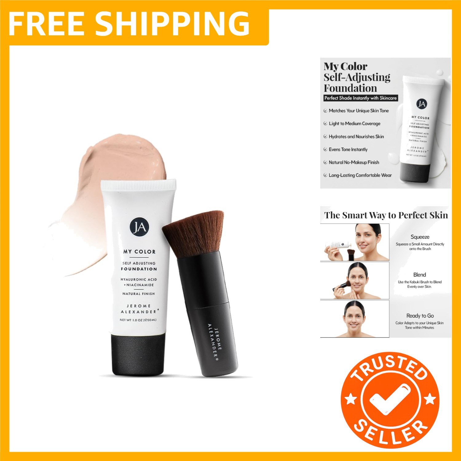 My Color Self-Adjusting Foundation, Hydrating & Lightweight Face Makeup, Skin…