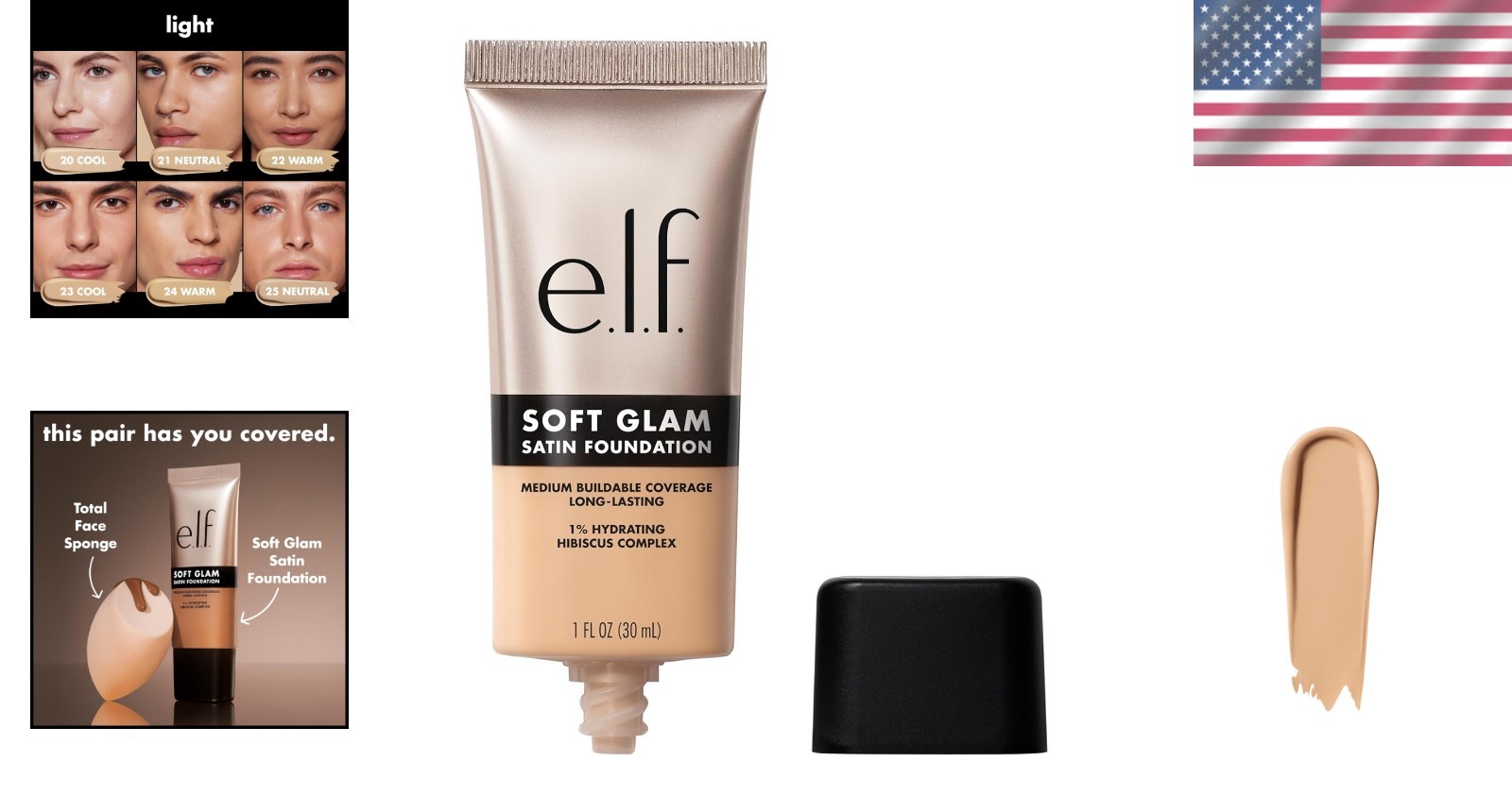 Medium Coverage Soft Glam Foundation 21 Light Neutral – All Skin Types Friendly