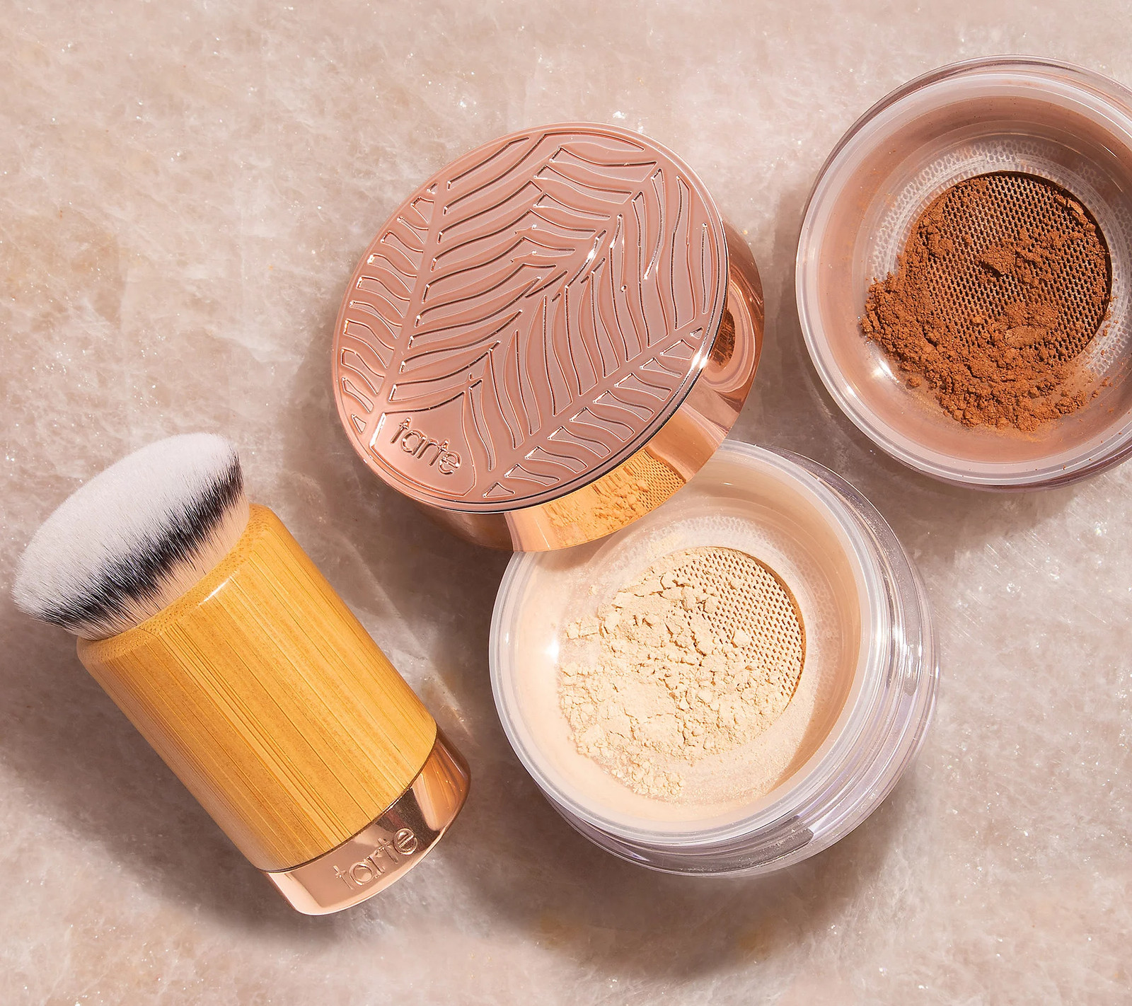 tarte Set – 1 Blur Brush + 2 Amazonion Clay Gem Powder 12N Fair Neutral New