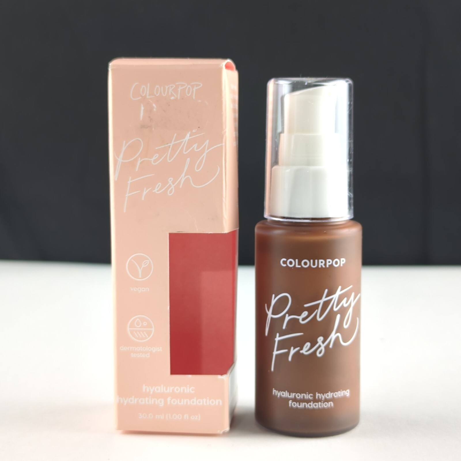 2x Lot Colour Pop Pretty Fresh “Deep Dark 215N” Liquid Foundation Full Size NEW