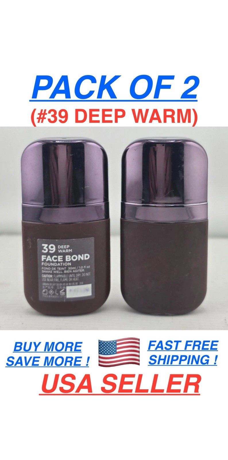 URBAN DECAY ~ FACE BOND WATERPROOF FOUNDATION UP TO CHOOSE YOUR SHADE 1 Oz NWOB