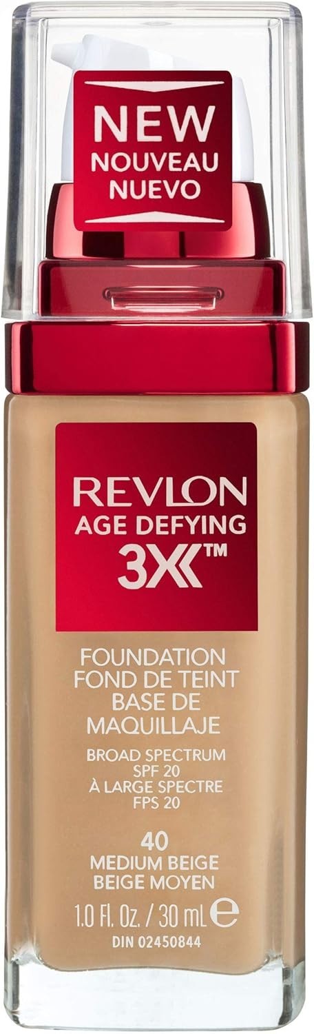 REVLON Age Defying 3X Foundation MEDIUM BEIGE 40 SPF20 30mL