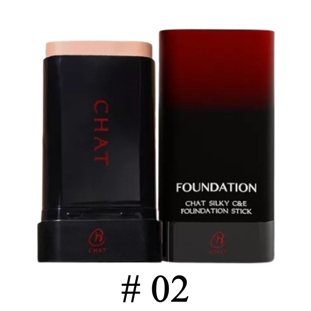 CHAT Silky C&E Foundation Stick # 2 Medium to Yellowish Skin Tone Controls Oil