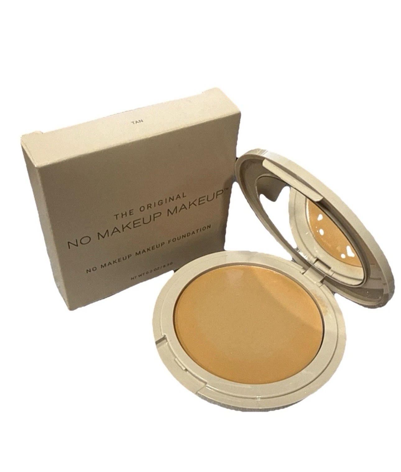 The Original NO MAKEUP MAKEUP Foundation Tan New With Brush