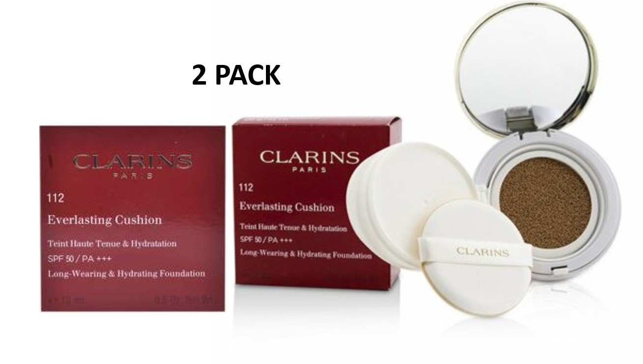 Clarins Everlasting Cushion SPF50 Long-Wearing & Hydrating Foundation #112 Amber